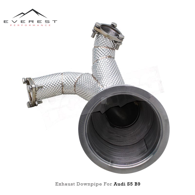 Straight Exhaust Pipes for Audi S4 S5 B9 B9.5 3.0T 2013-2018 2019+ Free Flow Downpipe Auto Part