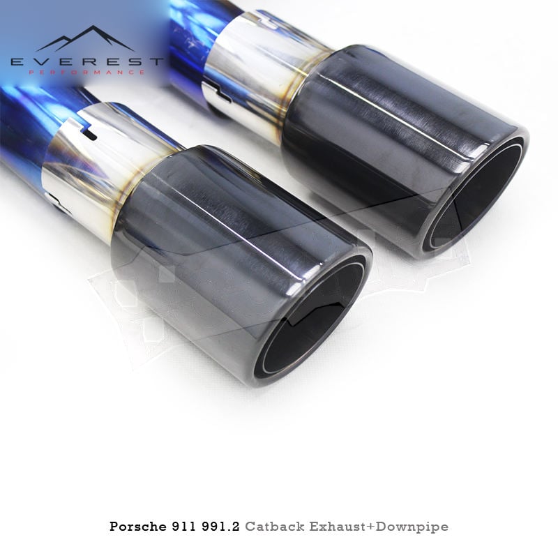 Exhaust Pipe System for Porsche 911 991/991.2 2016-2018 SS304 Cat Downpipe Titanium Vacuum Valve Catback Exhaus