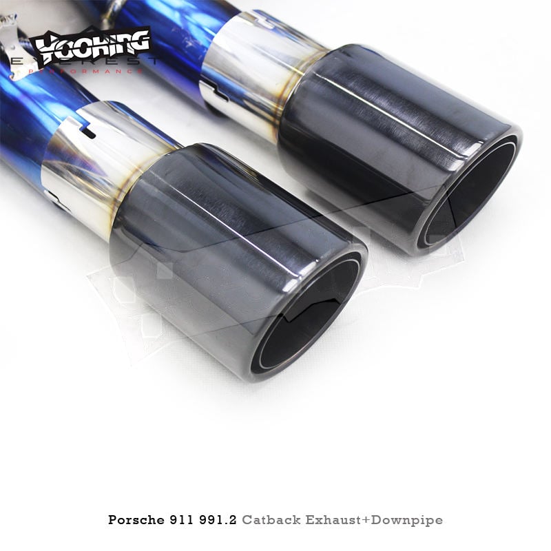 Exhaust Pipe System for Porsche 911 991/991.2 2016-2018 SS304 Cat Downpipe Titanium Vacuum Valve Catback Exhaus