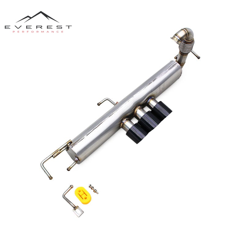 Stainless Steel Catback for SMART Fortwo W453 0.9T/1.0L 2016-2023 Muffler Exhaust System Carbon Black Tips