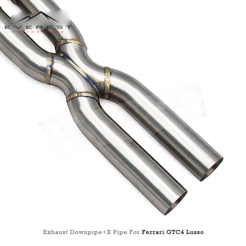 SS304L Exhaust Downpipe for Ferrari FF/GTC4 Lusso V12 6.3L 2016+ High-quality Racing Car Downpipe with Catalyst 100/200/300 Cell
