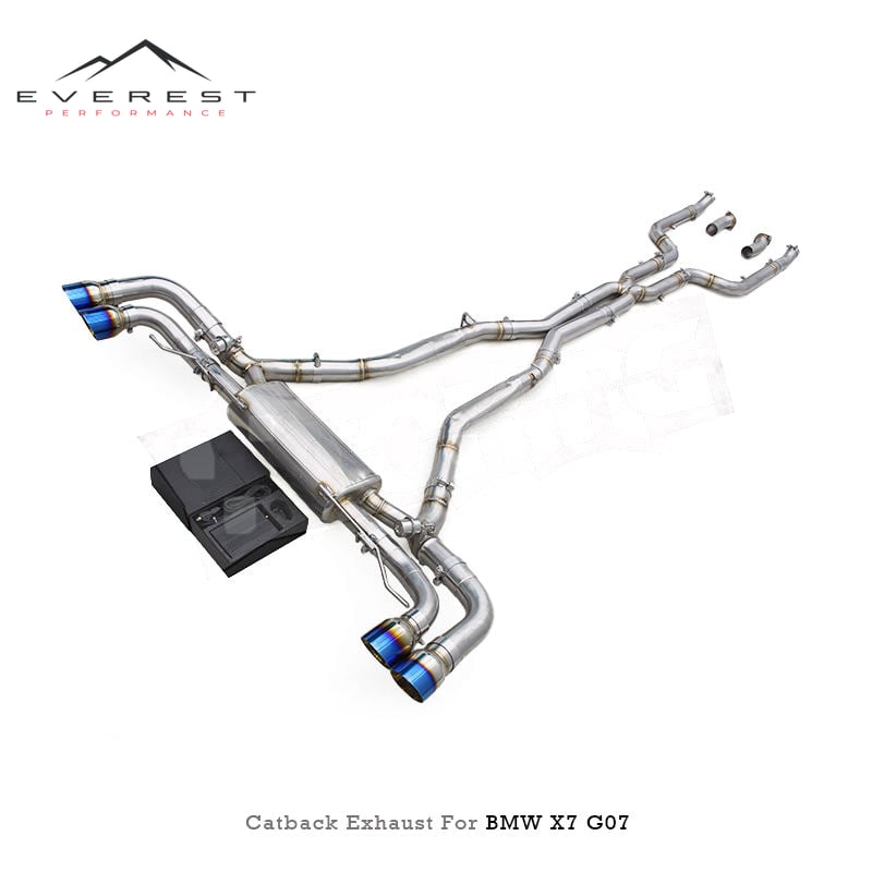 Custom Stainless Steel Pipe Catback Muffler for BMW X7 G07 V8 4.4TT M50i/M60i 2023-2024 Exhaust System with Control Active Sound