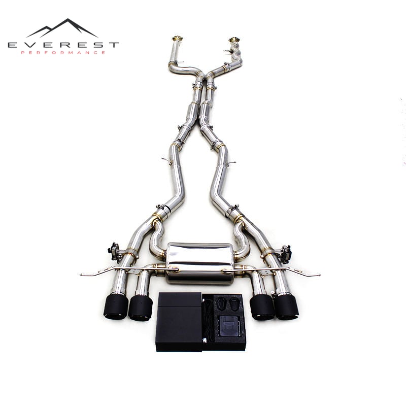 SS304 Exhaust Pipe System for BMW M3/M4 G80/G82 S58 3.0T 2019-2024 Electronic Valve Muffler Catback Exhaust Four Outlet Nozzle