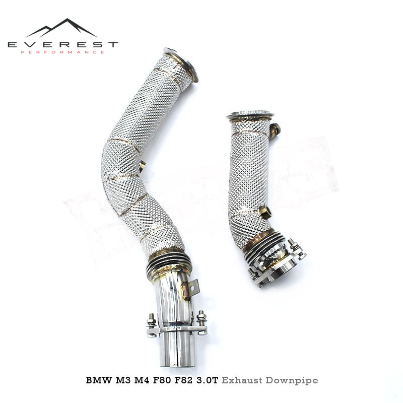 Racing Sport Car Downpipe Exhaust Pipes for Bmw M2 Competition M3 M4 F80 F82 F83 3.0 2013- Stainless Steel Free Flow Pipes