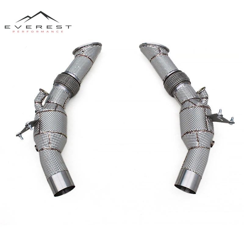 Direct-fit Exhaust Pipe for Ferrari SF90 Spider/Stradale 3.9T V8 2019-2023 Stainless Steel 100/200/300cell Catalyst Downpipe