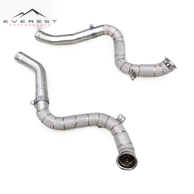Custom Header Downpipe for Mercedes-Benz C63/C63S AMG W205 4.0T 2015-2024 Stainless Steel Pipes Exhaust Free System