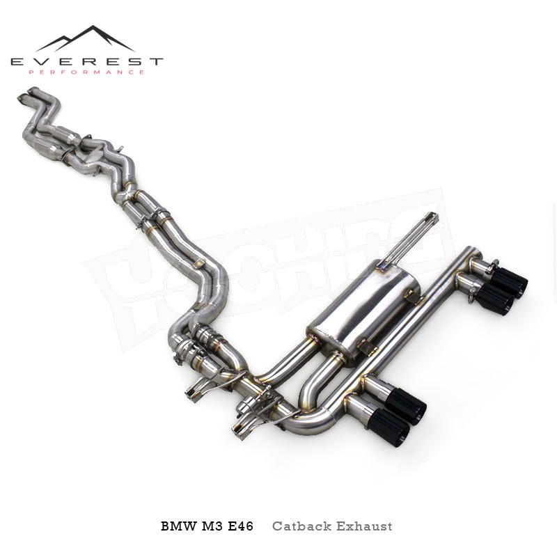 SS304L Exhaust Pipe System for BMW M3 E46 2004-2006 With Resonator Vacuum Valve Catback Exhaust System