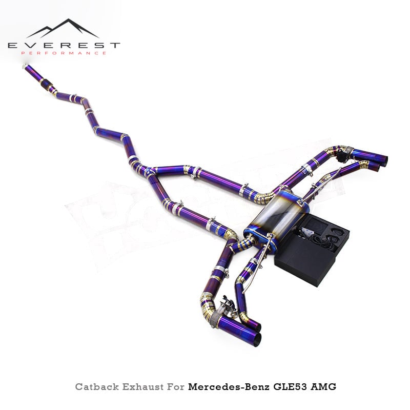 Racing Valvetronic Catback Exhaust Pipe System for Mercedes-Benz GLE53 AMG W167 3.0T 2020-2024 Titanium With Valve Muffler