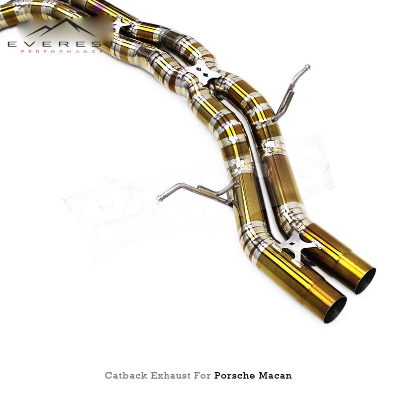 Titanium Exhaust Pipe System for Porsche Macan 3.0T 2014-2024 Electronic Valve Catback Muffler Exhaust with Control