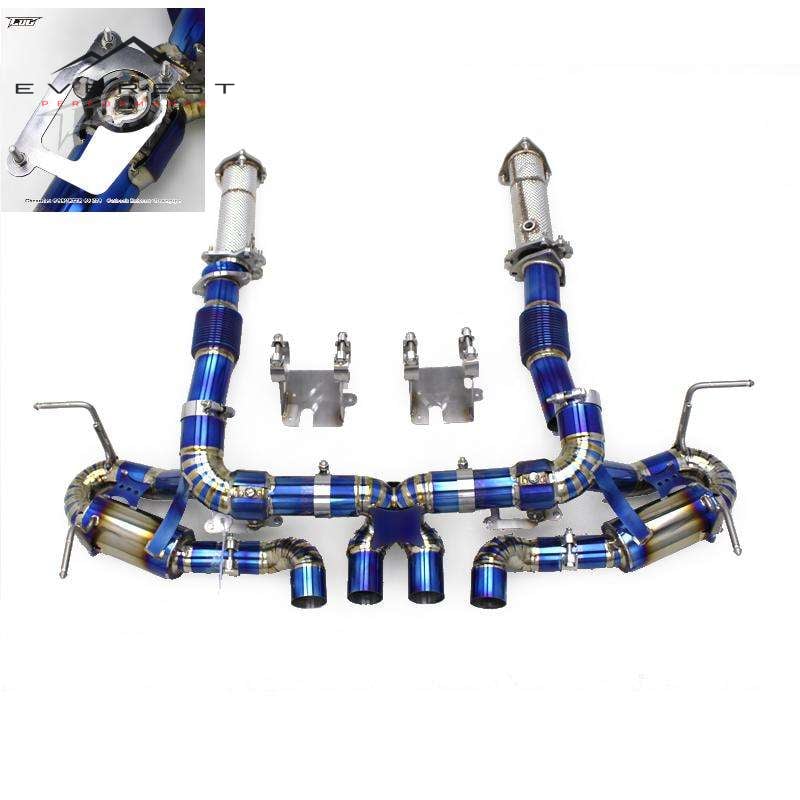 Racing 3" Exhaust Pipe System for Chevrolet Corvette C8 Z06 Stingray Z51 2019-2025 Valve Titanium Exhaust Muffler Downpipes