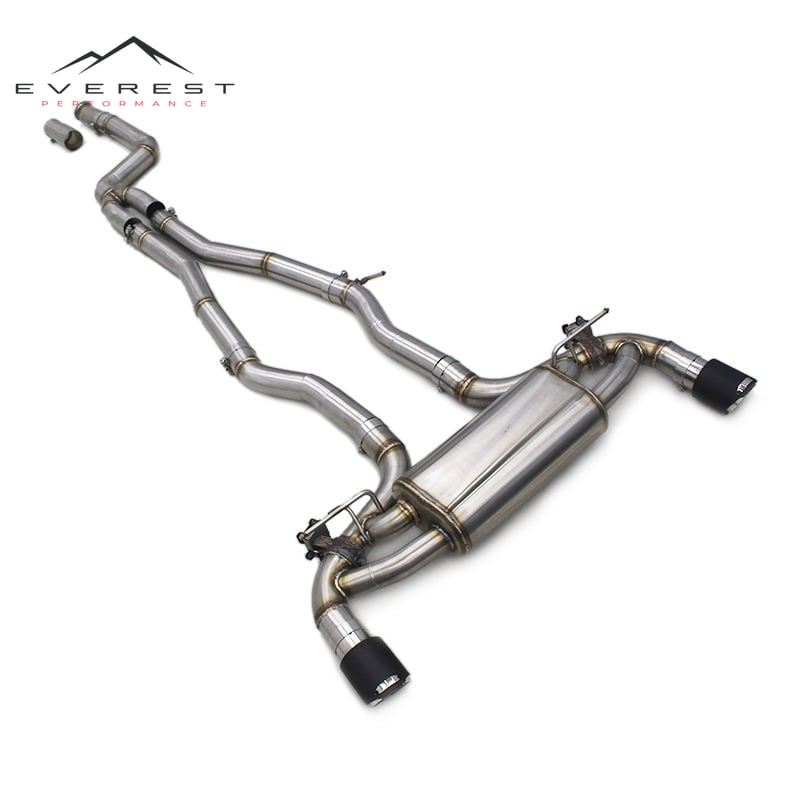Catback Exhaust Pipes for Toyota Supra A90 3.0T 2020-2023 Stainless Steel Valvetronic Muffler Carbon Black Tips