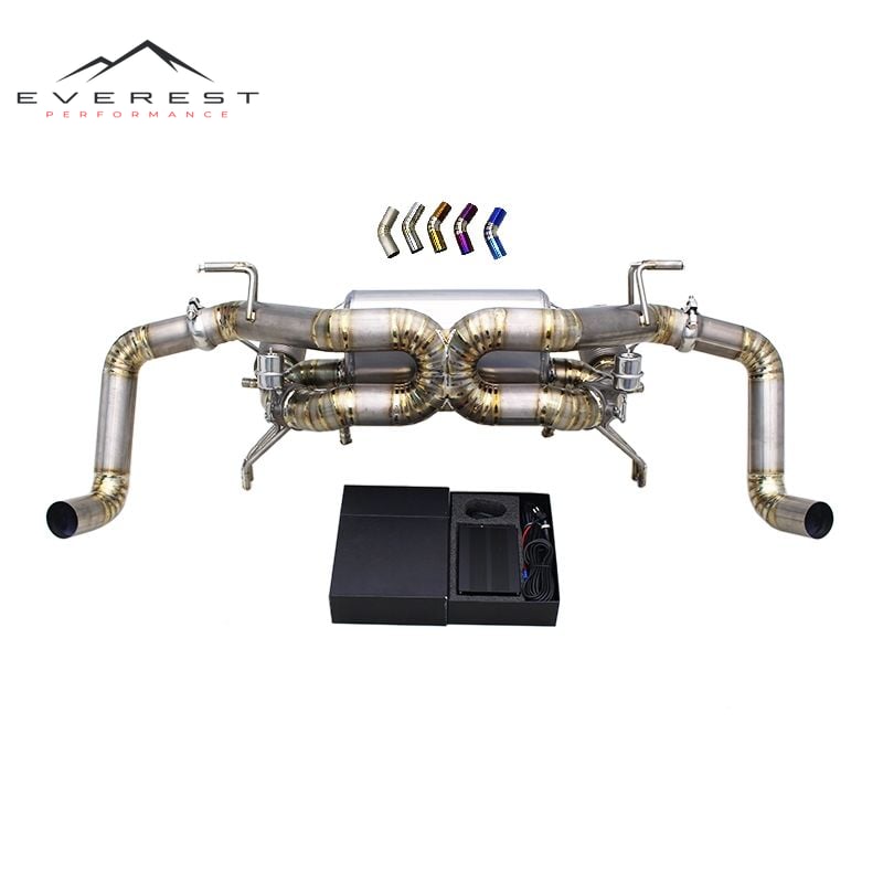 Race High Performance Sound Catback for Audi R8 V10 5.2L 2020-2024 Titanium Primary Color Muffler Valved Control Exhaust Pipe