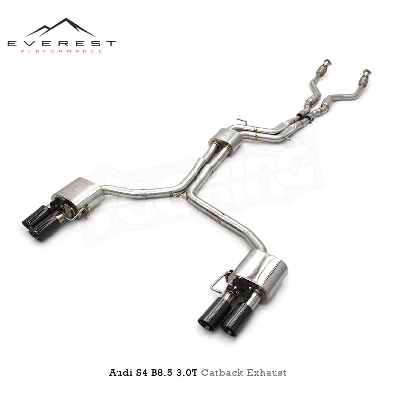 SS304L Exhaust Pipe System for Audi S4/S5 B8 B8.5 3.0T 2013-2023 Downpipe Valvetronic Full Exhaust with Resonator