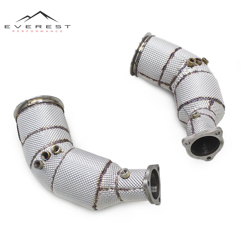Exhaust Header Downpipe for Audi RS5 2.9T 2019-2024 Stainless Steel Pipe 100/200/300cell Catalyst Down Exhaust System