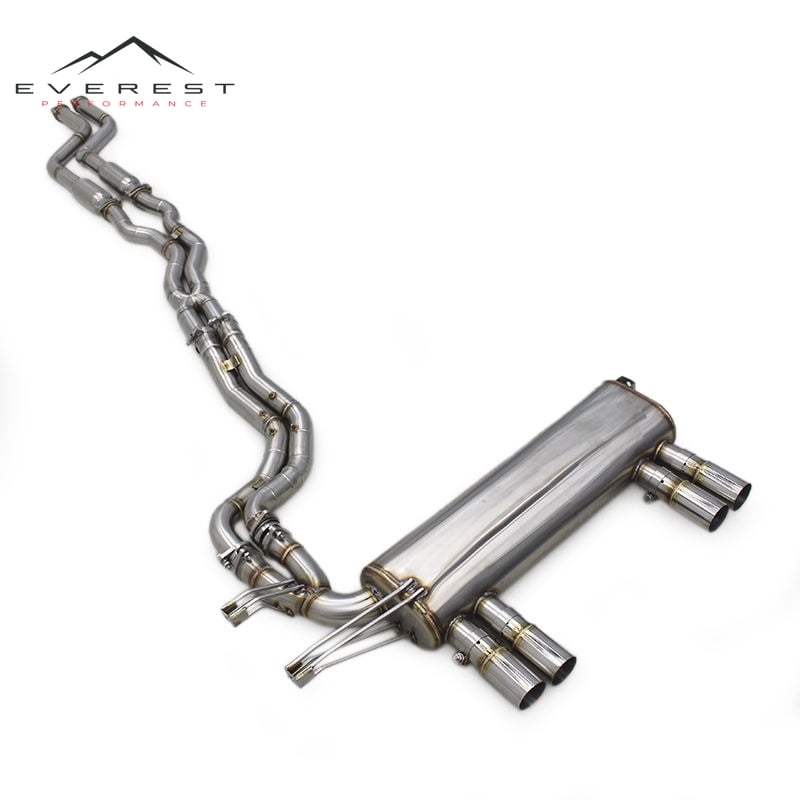 Stainless Steel Exhaust Pipes for BMW M3 E46 2004-2006 Equal Length Catback Muffler Resonator Valvetronic