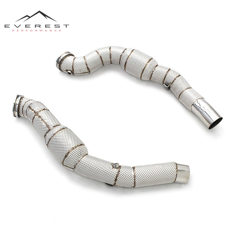 Engine Catted Down Pipe Heat Shield Header Downpipe for Maserati Quattroporte 3.8T 2013-2018
