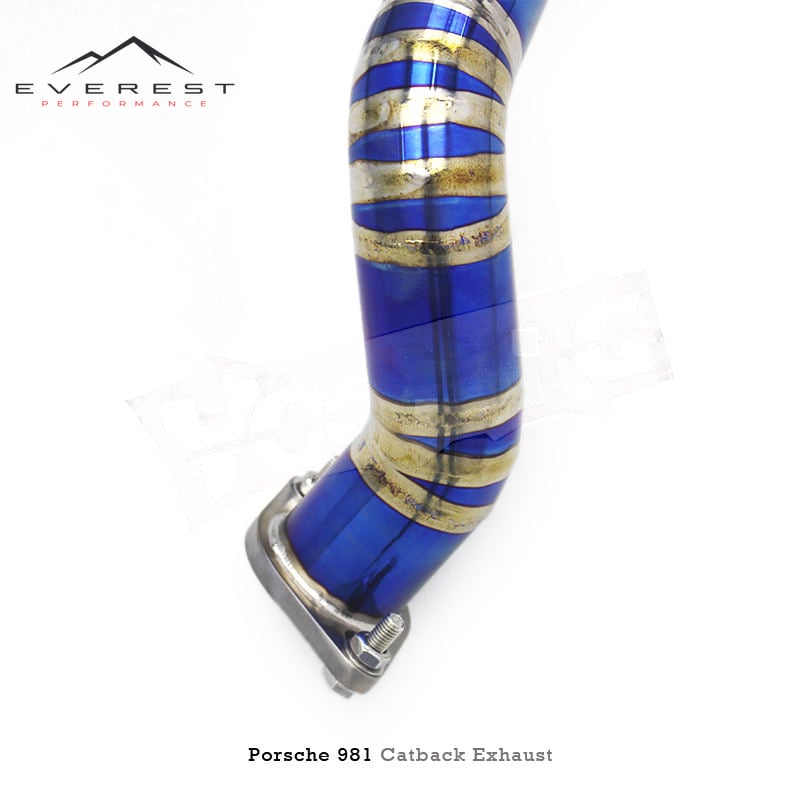 Titanium Exhaust Pipe System for Porsche Cayman 981 2.7 3.4 2013-2015 High-performance Vacuum Valve Catback With Controller