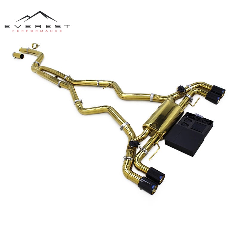 Valvetronic Exhaust for BMW G20 M340/M340i G22 M440/M440i 3.0T Plate-gold Stainless Catback Muffler