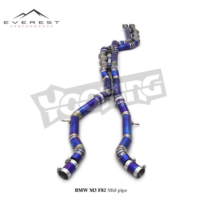 Titanium Exhaust MidPipe for BMW M3/M4 F80/F82/F83 S55 3.0T 2015-2019 70MM Titanium Exhaust Pipe Exhaust System