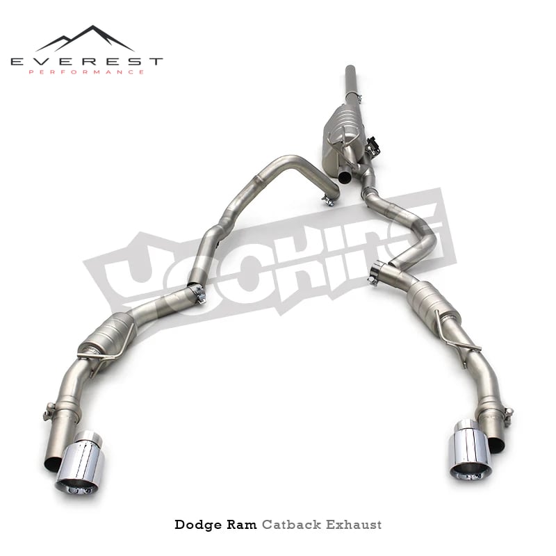 304 Stainless Steel Catback Exhaust Pipes for Dodge RAM 1500 DT V8 5.7L 2015-2025 Valved Muffler Pipe Racing Car Exhaust Pipe