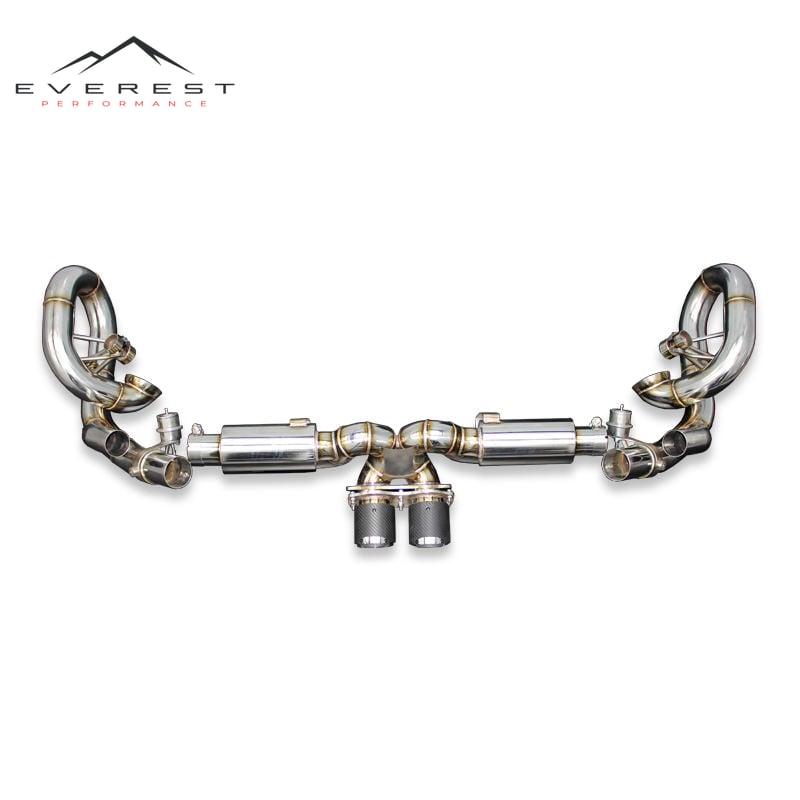 Muffler Exhaust System for Porsche 911 991.1 GT3 3.8T 2010-2016 Stainless Steel Rear Back Vacuum Valve
