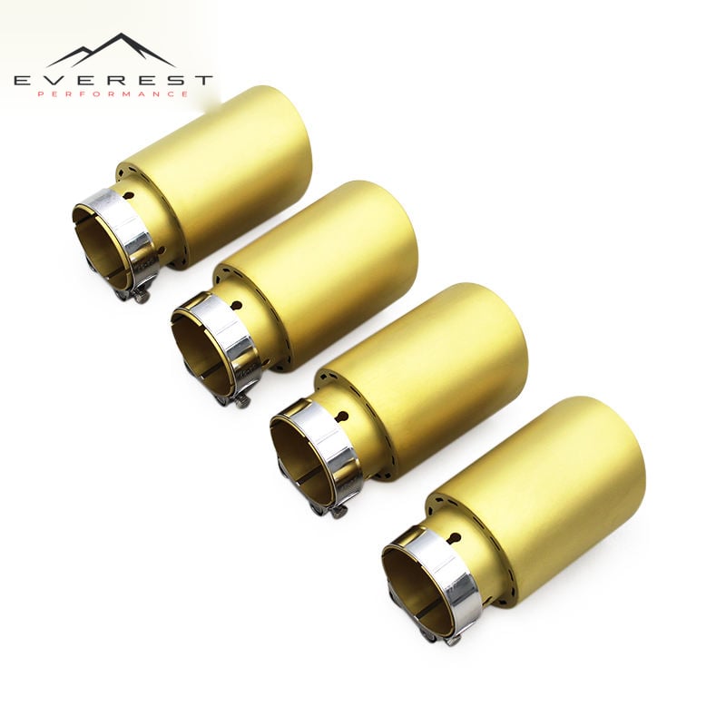 Universal Exhaust Tips for Various Models Racing Stainless Steel Exhaust Pipe Plating Gold Tail Throat Mouth
