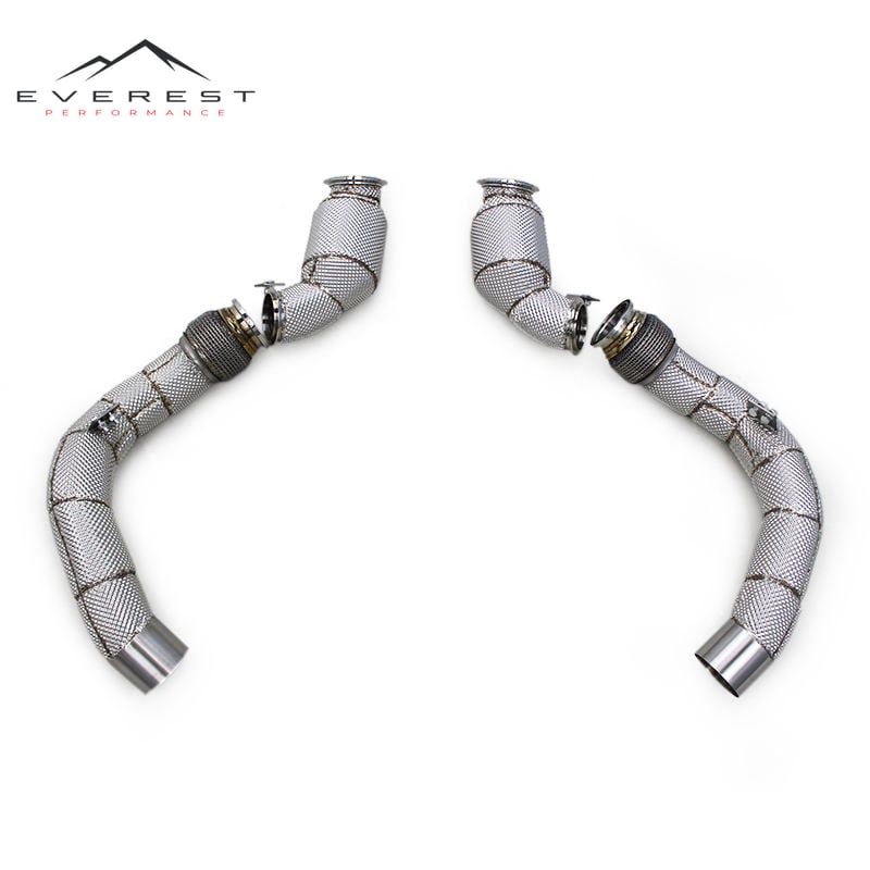 Custom Catted Downpipe for BMW M8 F91/F92/F93 4.4TT 2019-2024 SUS304 Pipe Exhaust System with Catalysis 100/200/300/400 Cells