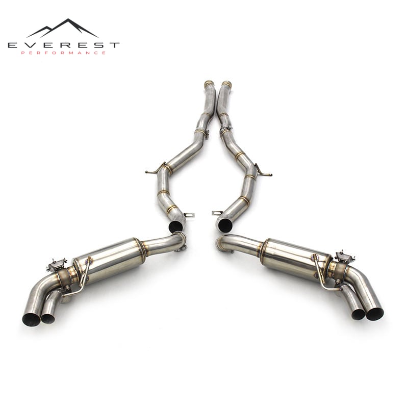 304 Stainless Steel Catback Exhaust Pipe System for Mercedes Benz S63 AMG COUPE 2012-2019 Valve Controlled Muffler