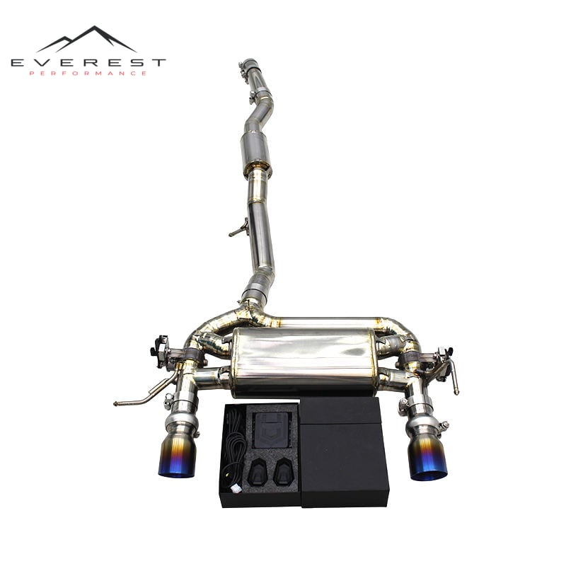 Direct-fit Resonated Catback Exhaust for Audi TT MK1 Type 8N 1.8T 1998-2006 Titanium Lightweight Muffler with Electric Actuators