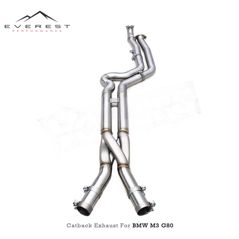 Custom Exhaust Mid Pipe System for BMW M3/M4 G80/G82 S58 3.0T 2021-2024 New Style Equal Length Middle Pipe With Z Pipe