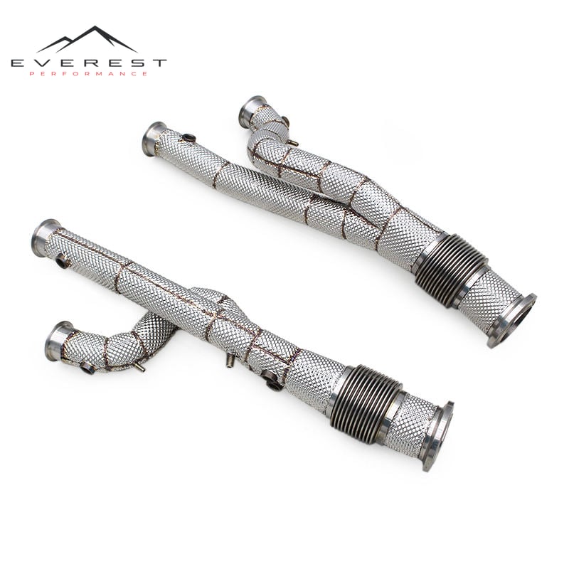 Racing Professional Exhaust Downpipes for Aventador SVJ 2011-2019 Stainless Steel 304 Heat Shield High