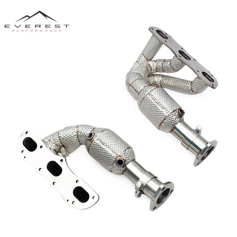 Stainless Steel Header Exhaust Pipes for Porsche 911 997/997.2 Carrera 3.6L/3.8L 2008-2011 Manifold With Heat Shield