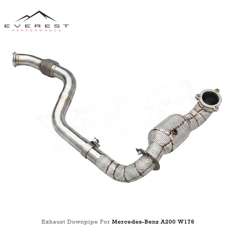 SS304 1.5MM Exhaust Downpipe With Catalyst for Mercedes-Benz A180/A200/A260 W176 1.6T/2.0T 2013-2016 Exhaust Pipe