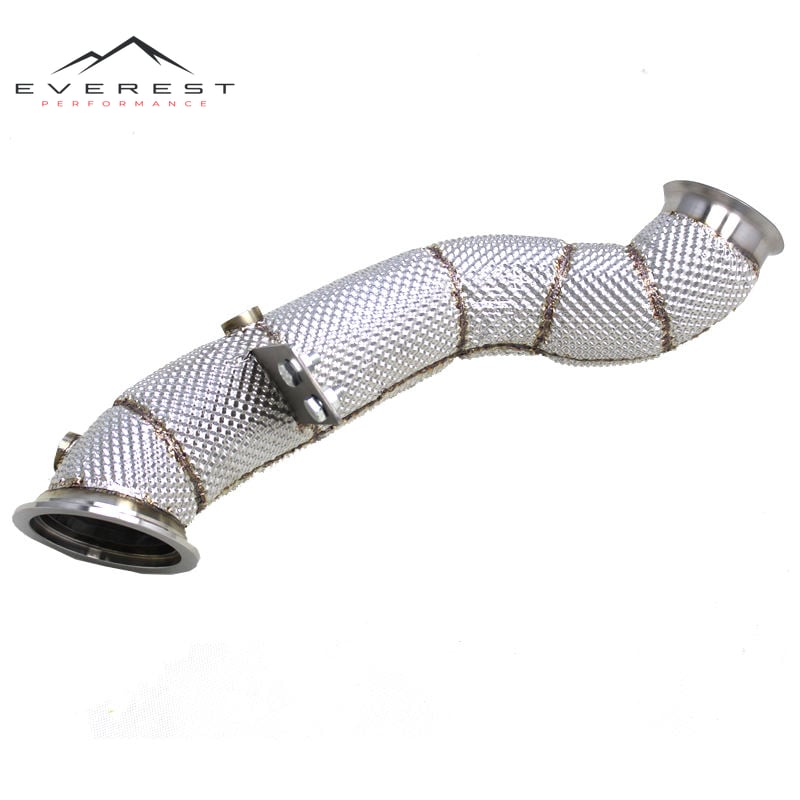 Exhaust Downpipe for Mercedes-Benz C300/GLC300 2.0T 2015-2023 SUS304 Free Flow Pipe Muffler Exhaust System Escape