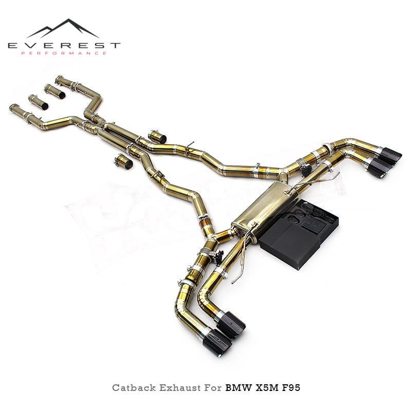 Titanium Catback Exhaust for BMW X5M/X6M F95/F96 4.4TT 2020-2024 Performance Muffler Dynamic X-pipe Valvetronic Controller