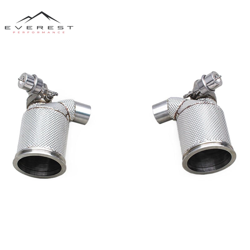 SS304 Exhaust Downpipe for Porsche 911 991/991.1 GT2RS 3.6 2010-2016 With Vacuum Valve Heat Shield Exhaust Downpipe