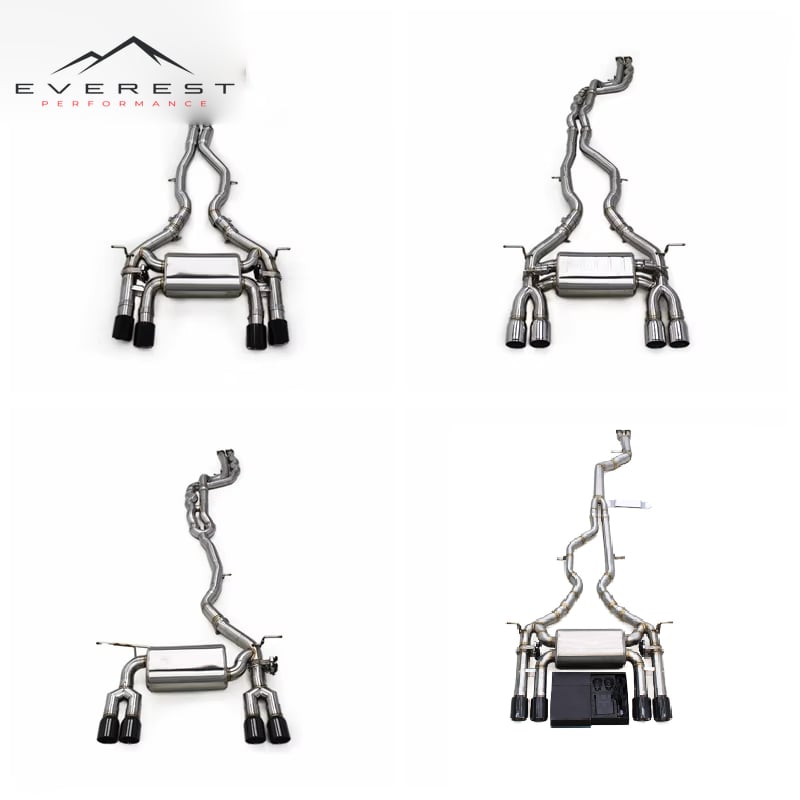 Race Valved Catback for BMW M3/M4 F80/F82 3.0T 2014-2019 2.5Inch T304 Equal Length Exhaust Resonator Midpipe Valvetronic Muffler