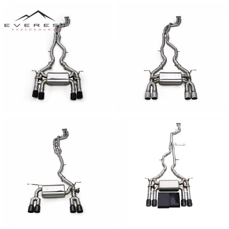 Race Valved Catback for BMW M3/M4 F80/F82 3.0T 2014-2019 2.5Inch T304 Equal Length Exhaust Resonator Midpipe Valvetronic Muffler