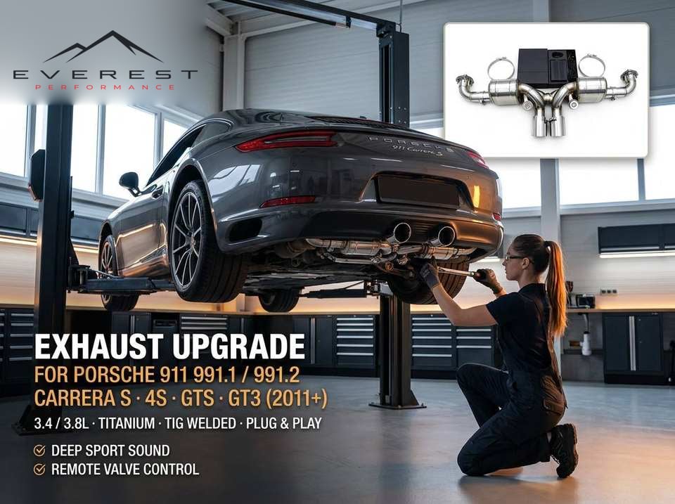 Catback Exhaust for Porsche 911 991/991.1 3.4/3.8 Carrera S 2011+ Upgrade to GT3 Stainless Steel Exhaust Pipe Muffler