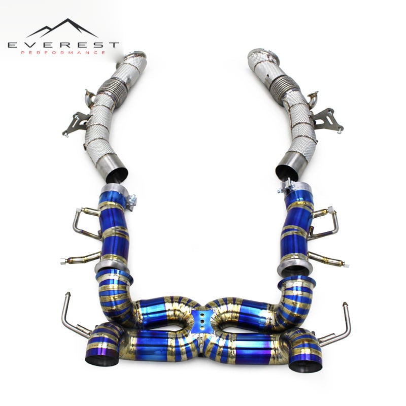 Custom Full Exhaust System for Ferrari SF90 3.9T V8 2019-2023 Titanium Pipes Muffler Escape Straight Downpipe Catback Exhaust