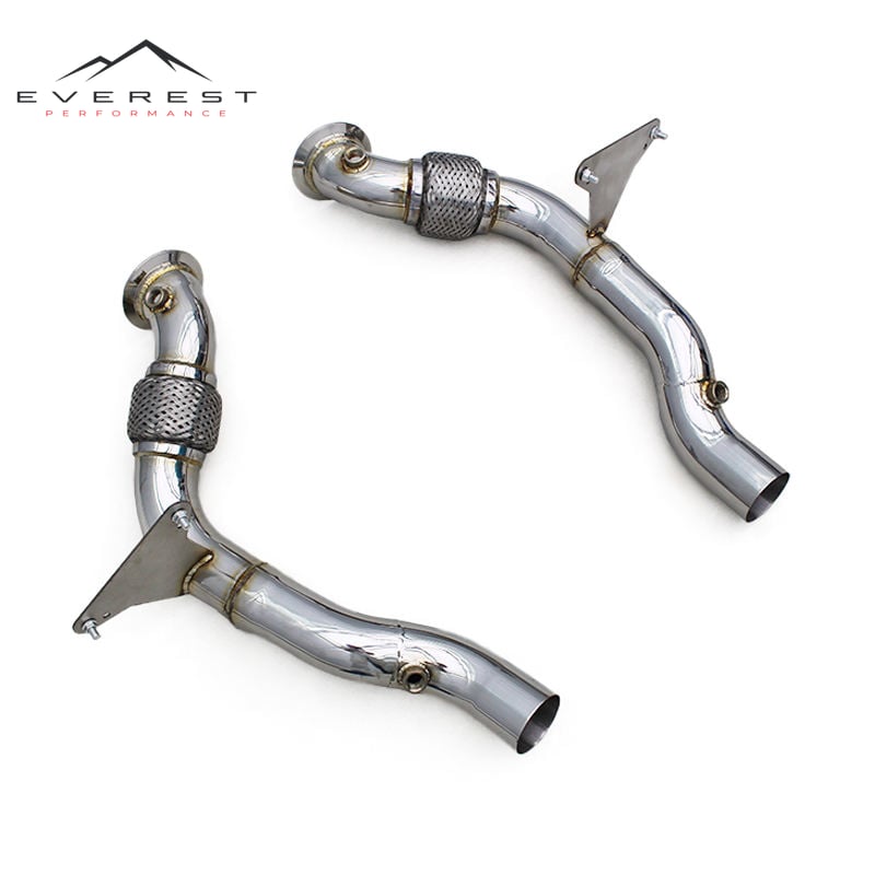 SS304 Exhaust Downpipes for Ferrari 488 3.9T V8 2015-2019 High Quality Automotive Parts Free Flow Downpipes