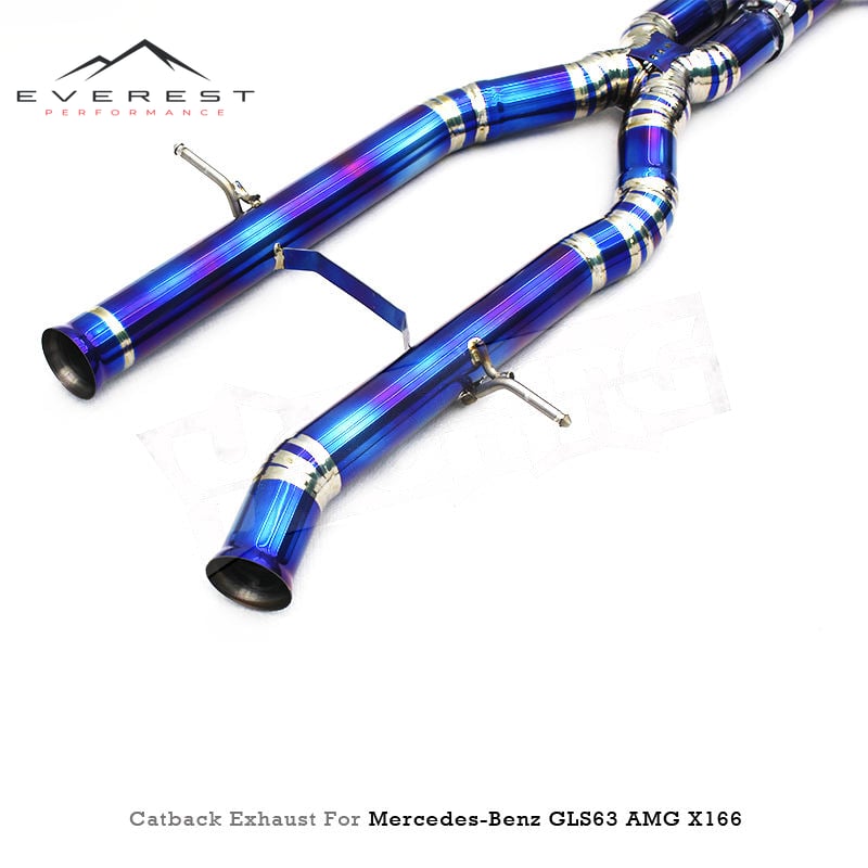 Titanium Lightweight for Mercedes-Benz GLS63 AMG W166/X166 5.5T 2015-2019 X Pipe Electronic Valve Catback Exhaust Pipe