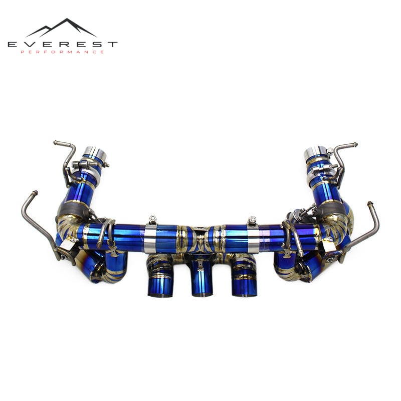 Custom Axle Exhaust for Ferrari 458 V8 4.5 2013-2016 Valve Titanium Pipe Muffler Exhaust System Three Outlet