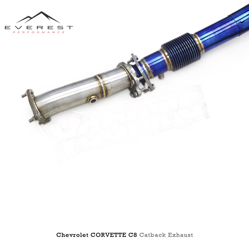 Racing Titanium Lightweight Catback Exhaust Pipe System for Chevrolet Corvette C8 2019-2025 with Valve Muffler System