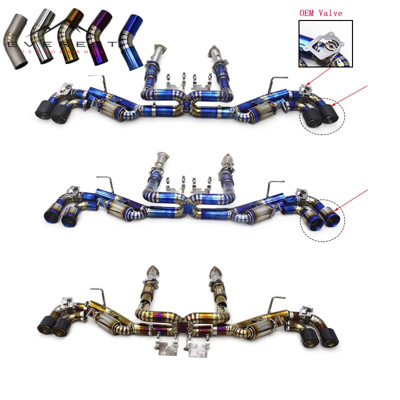 Titanium Exhaust Pipe System for Chevrolet Corvette C8 2019-2025 Equipped with Valvetronic Muffler System