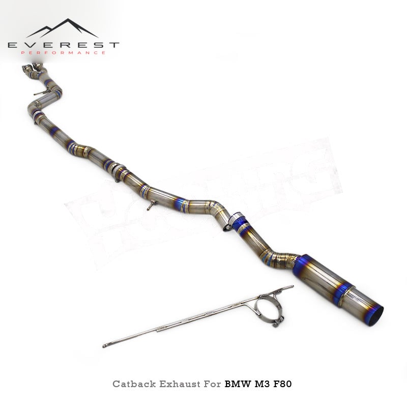 Titanium Catback for BMW M3/M4 F80 F82 F83 S55 3.0T 2015-2019 Exhaust Pipe Muffler Catback Escape System