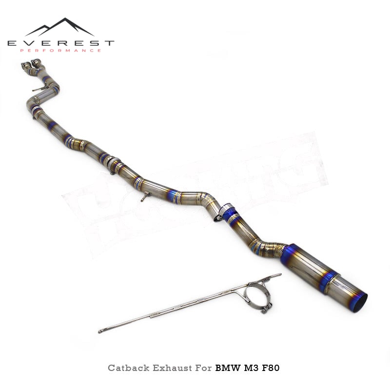 Titanium Catback for BMW M3/M4 F80 F82 F83 S55 3.0T 2015-2019 Exhaust Pipe Muffler Catback Escape System