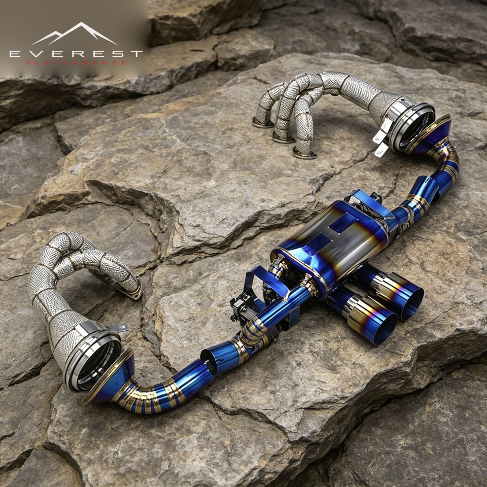 Titanium Full Exhaust System for Porsche 911 992 GT3 RS 4.0L 2020-2024 Racing SS304 Manifold Valvetronic Catback Exhaust