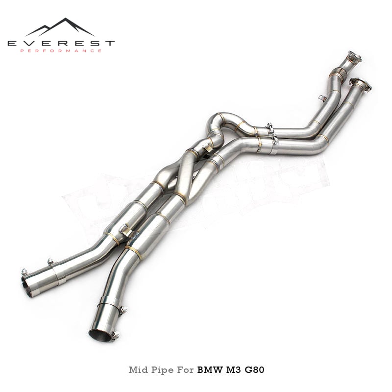 Racing SS304 Equal-length Z-Pipe for BMW M2/M3/M4 G80/G82/G87/G8X 3.0T 2021-2024 Resonator Exhaust Mid Pipe 3D Printed Z-tube