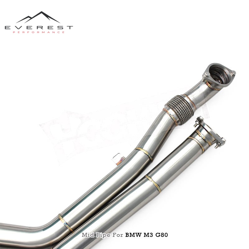 2.75" Equal Length Mid Pipe With Z Pipe for BMW M2/M3/M4 G80/G82/G87/G8X 3.0T 2021-2026 Enhanced Active Sound Exhaust System